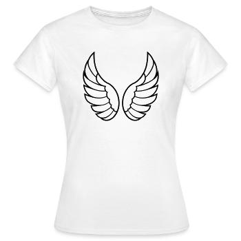 Ailes d'ange - T-shirt Femme - blanc - Devant - AI Model Female 172 dark (172cm)