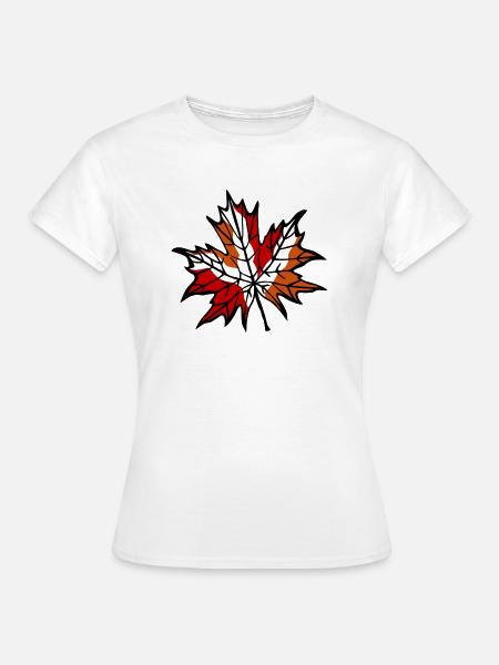 herbstblatt 1 - Frauen T-Shirt - Weiß