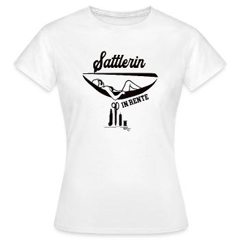 Sattlerin in Rente Rentenbeginn Sattlerei Frau - Frauen T-Shirt - Weiß - Vorne - AI Model Female 172 dark (172cm)