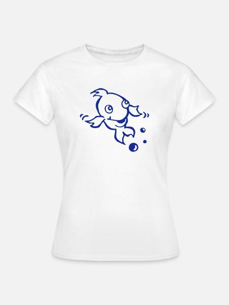 Fisch - Frauen T-Shirt - Weiß
