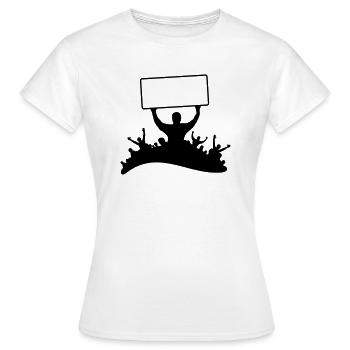 Fans Schild - Frauen T-Shirt - Weiß - Vorne - AI Model Female 172 dark (172cm)