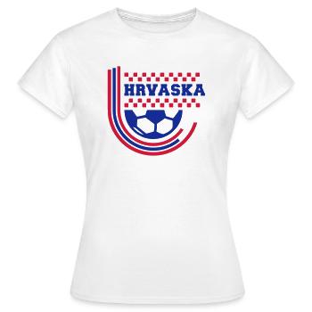 Kroatien (Fußball, Linien) - Frauen T-Shirt - Weiß - Vorne - AI Model Female 172 dark (172cm)