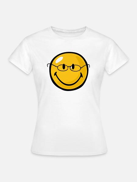 Smiley Intelligent - Frauen T-Shirt - Weiß