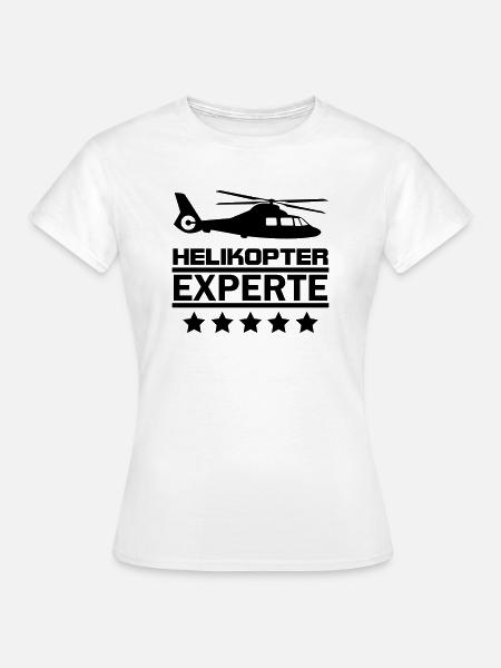 helikopter experte - Frauen T-Shirt - Weiß