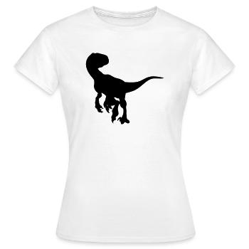 Vélociraptor - T-shirt Femme - blanc - Devant - AI Model Female 172 dark (172cm)