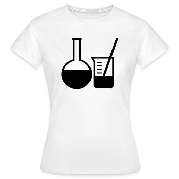 Verres de laboratoire - T-shirt Femme - blanc - Devant - AI Model Female 172 dark (172cm)