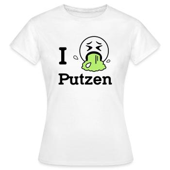 putzen - Frauen T-Shirt - Weiß - Vorne - AI Model Female 172 dark (172cm)