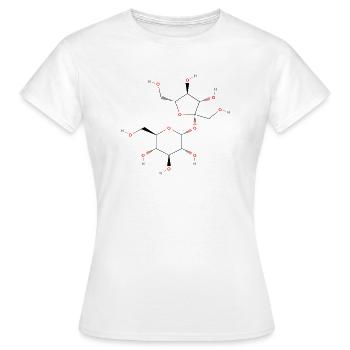 Zuckermolekül - Farbige Strukturformel - Frauen T-Shirt - Weiß - Vorne - AI Model Female 172 dark (172cm)