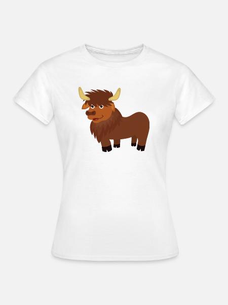 Bison - Frauen T-Shirt - Weiß