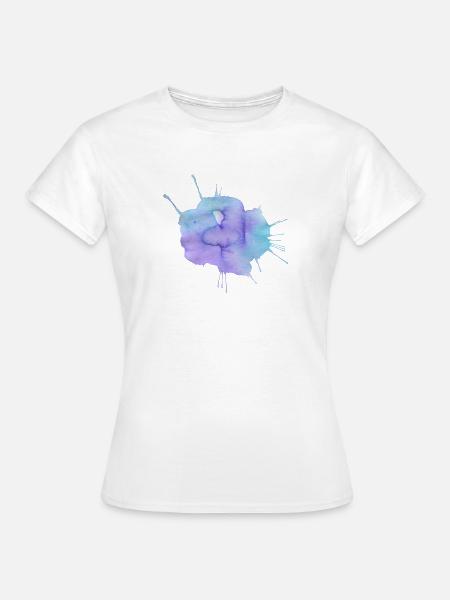 Spatten van kleur - Vrouwen T-shirt - wit