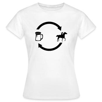 Flèches de chargement de bière et cheval 1 - - T-shirt Femme - blanc - Devant - AI Model Female 172 dark (172cm)