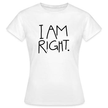 J’ai raison - T-shirt Femme - blanc - Devant - AI Model Female 172 dark (172cm)