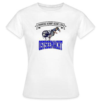 Fanherz kennt keine Liga - Frauen T-Shirt - Weiß - Vorne - AI Model Female 172 dark (172cm)