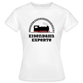 eisenbahn experte - Frauen T-Shirt - Weiß - Vorne - AI Model Female 172 dark (172cm)