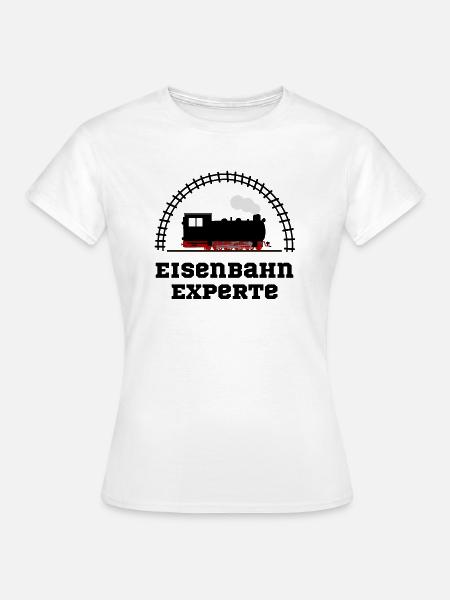 eisenbahn experte - Frauen T-Shirt - Weiß