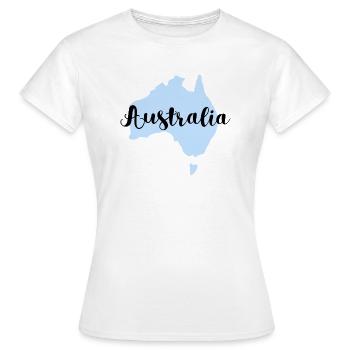 Australia - Women's T-Shirt - white - Front - AI Model Female 172 dark (172cm)