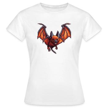 Flughund aus einem alten Videospiel in 8 Bit - Frauen T-Shirt - Weiß - Vorne - AI Model Female 172 dark (172cm)