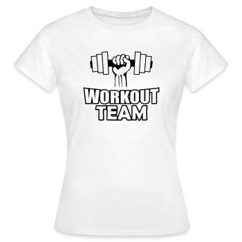 Workout Team - Women's T-Shirt - white - Front - AI Model Female 172 dark (172cm)