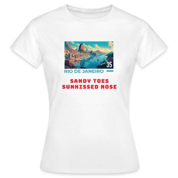 Rio - Frauen T-Shirt - Weiß - Vorne - AI Model Female 172 dark (172cm)