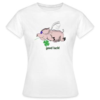 good luck - Frauen T-Shirt - Weiß - Vorne - AI Model Female 172 dark (172cm)