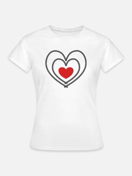 Herzklopfen - Frauen T-Shirt - Weiß