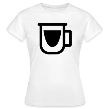 cup of coffee - Women's T-Shirt - white - Front - AI Model Female 172 dark (172cm)