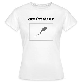 Altes Foto von mir - Frauen T-Shirt - Weiß - Vorne - AI Model Female 172 dark (172cm)