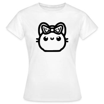 Chat mignon - T-shirt Femme - blanc - Devant - AI Model Female 172 dark (172cm)