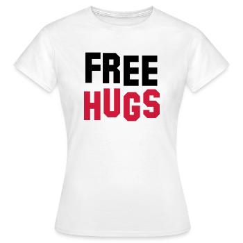 free hugs - T-shirt Femme - blanc - Devant - AI Model Female 172 dark (172cm)