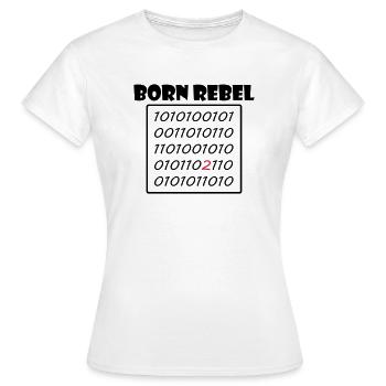 rebelle né - T-shirt Femme - blanc - Devant - AI Model Female 172 dark (172cm)