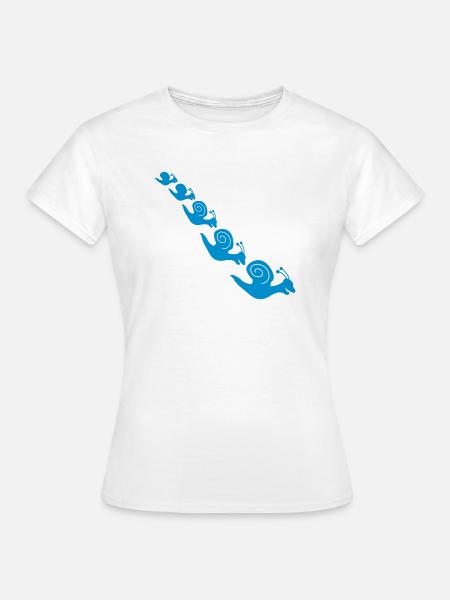 Happy Snails - Frauen T-Shirt - Weiß
