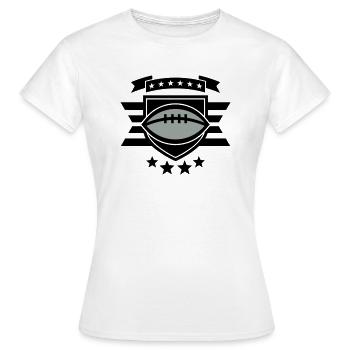 Football Abzeichen 01 - Frauen T-Shirt - Weiß - Vorne - AI Model Female 172 dark (172cm)
