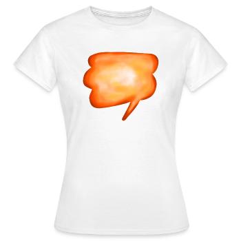 Bulle orange de discours d’aquarelle - T-shirt Femme - blanc - Devant - AI Model Female 172 dark (172cm)