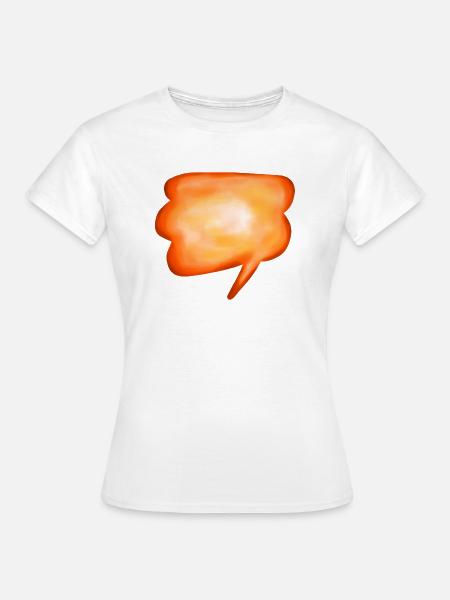 Orange Watercolour Speech Bubble - Women's T-Shirt - white