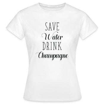 Sparen Sie Wassertrinken - Frauen T-Shirt - Weiß - Vorne - AI Model Female 172 dark (172cm)