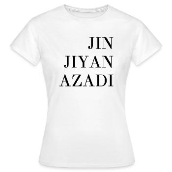Femme Vie Liberté Iran - T-shirt Femme - blanc - Devant - AI Model Female 172 dark (172cm)