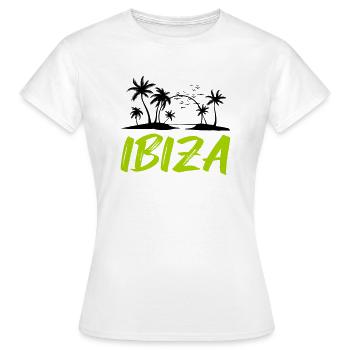 Ibiza - T-shirt Femme - blanc - Devant - AI Model Female 172 dark (172cm)