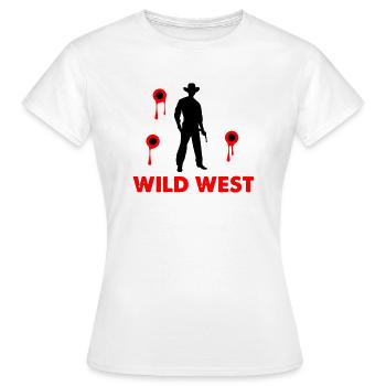 cowboy wild west - Frauen T-Shirt - Weiß - Vorne - AI Model Female 172 dark (172cm)
