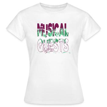 Geek Music Community Fun Music Festivals Blague - T-shirt Femme - blanc - Devant - AI Model Female 172 dark (172cm)