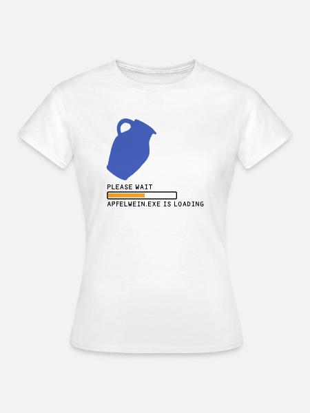 Bembel Loading please wait - Frauen T-Shirt - Weiß