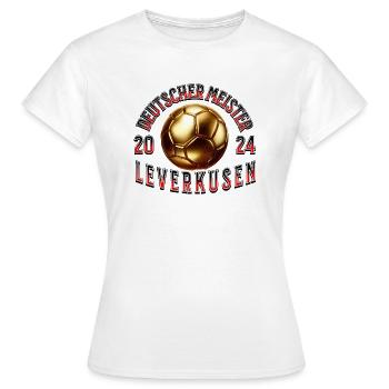Deutscher Meister 2024 Leverkusen!!! @ Markus - Frauen T-Shirt - Weiß - Vorne - AI Model Female 172 dark (172cm)