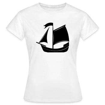 Bateau pirate - T-shirt Femme - blanc - Devant - AI Model Female 172 dark (172cm)