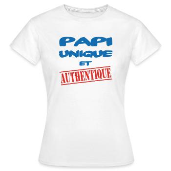 UNIQUE AND AUTHENTIC GRANDPA - Women's T-Shirt - white - Front - AI Model Female 172 dark (172cm)