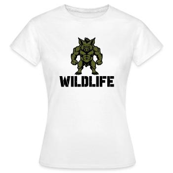 wildschwein comic wildlife - Frauen T-Shirt - Weiß - Vorne - AI Model Female 172 dark (172cm)