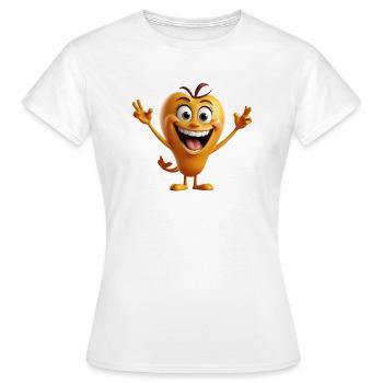 Dessin animé drôle - T-shirt Femme - blanc - Devant - AI Model Female 172 dark (172cm)