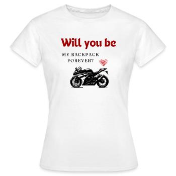 Passager arrière - T-shirt Femme - blanc - Devant - AI Model Female 172 dark (172cm)