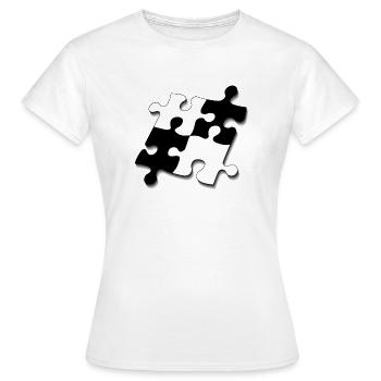 Puzzle pieces - Women's T-Shirt - white - Front - AI Model Female 172 dark (172cm)