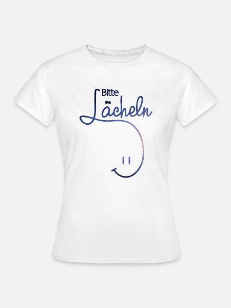 lachen laecheln Geschenk Geschenkidee bitte Smiley - Frauen T-Shirt - Weiß