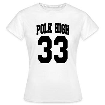 Geek Humor - POLK HIGH (Vector 1c) - T-shirt Femme - blanc - Devant - AI Model Female 172 dark (172cm)