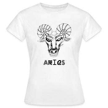 Sternzeichen Widder - Frauen T-Shirt - Weiß - Vorne - AI Model Female 172 dark (172cm)